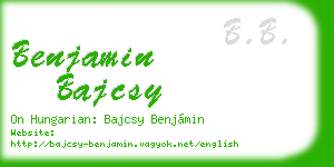 benjamin bajcsy business card